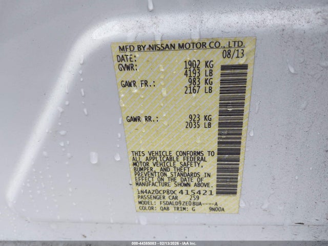 2013 NISSAN LEAF 1N4AZ0CP8DC415421 Photo 8