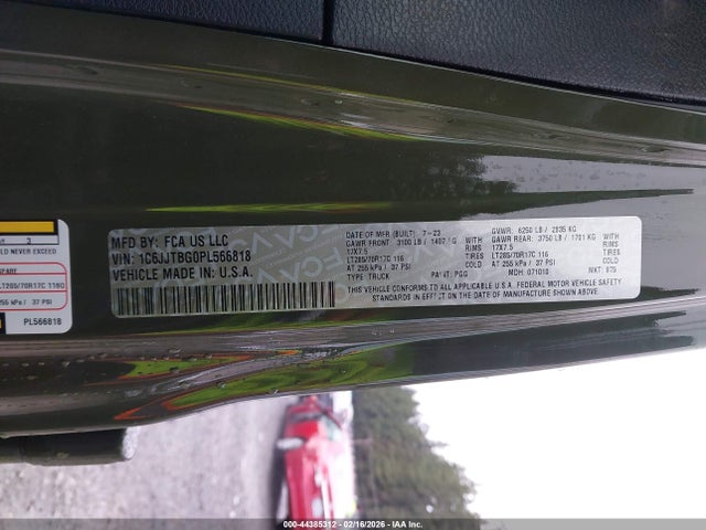 1C6JJTBG0PL566818 Jeep Gladiator Rubicon 4x4