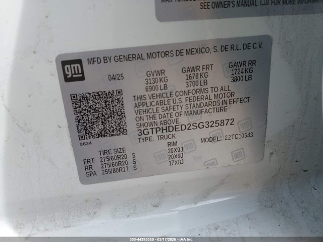 2025 GMC SIERRA 1500 3GTPHDED2SG325872 Photo 8