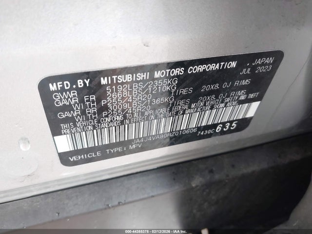 2024 MITSUBISHI OUTLANDER JA4J4VA80RZ010606 Photo 8