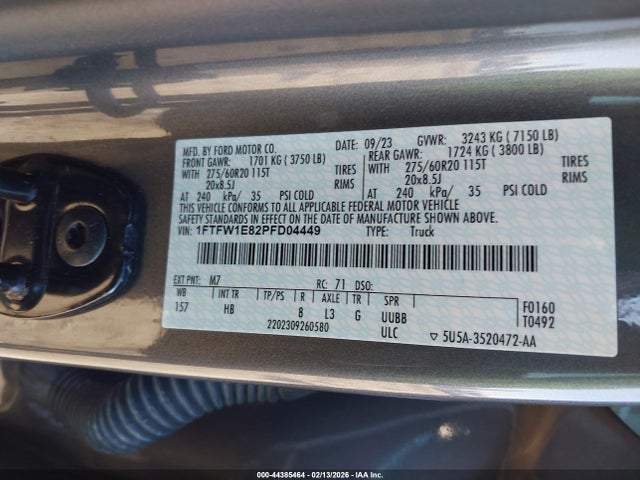 2023 FORD F-150 1FTFW1E82PFD04449 Photo 8