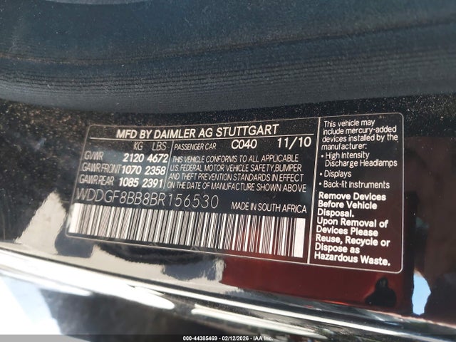 2011 Mercedes-benz C 300 Sport 4matic მანქანა იყიდება აუქციონზე, vin: WDDGF8BB8BR156530, აუქციონის ნომერი: 44385469
