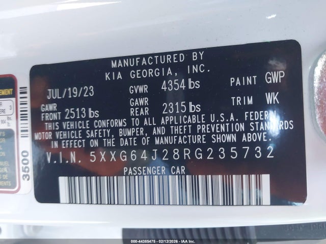 2024 KIA K5 5XXG64J28RG235732 Photo 8