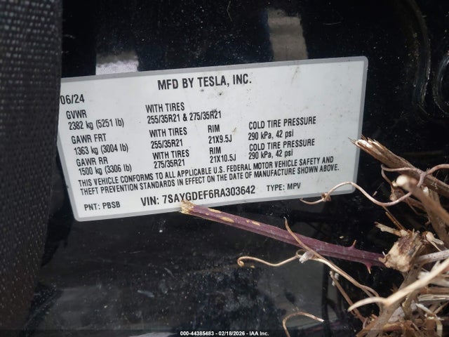2024 TESLA MODEL Y 7SAYGDEF6RA303642 Photo 8