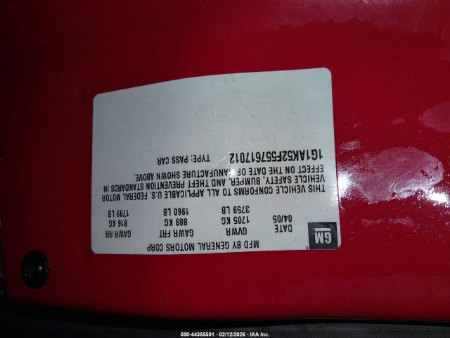 2005 CHEVROLET COBALT 1G1AK52F557617012 Photo 8