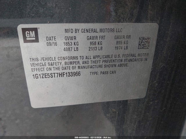 1G1ZE5ST7HF133966 Chevrolet MALIBU 1LT