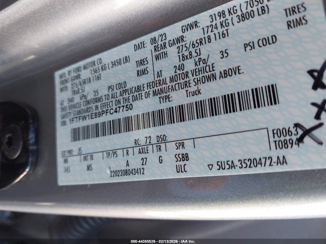 2023 FORD F-150 1FTFW1E89PFC47750 Photo 8