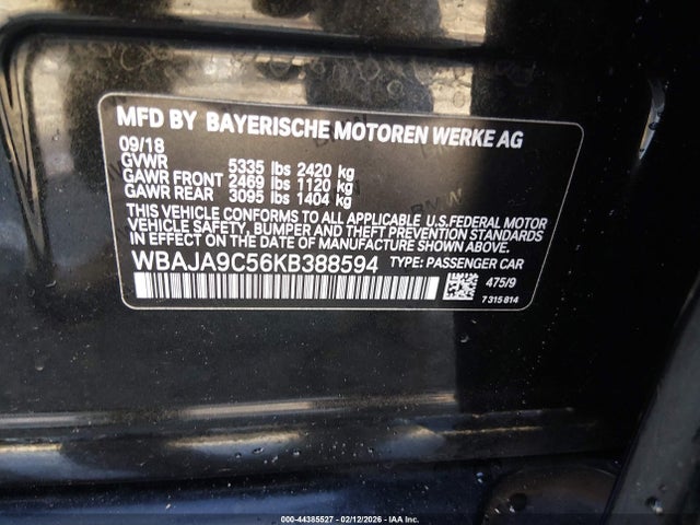 WBAJA9C56KB388594 BMW 530e Iperformance