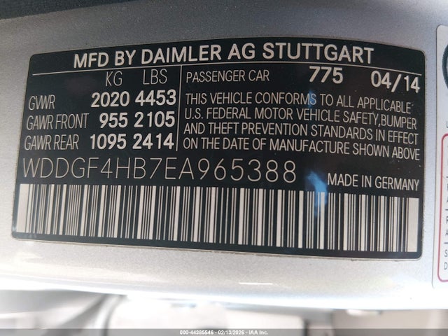 WDDGF4HB7EA965388 Mercedes-Benz C 250 Sport