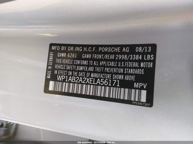 2014 PORSCHE CAYENNE WP1AB2A2XELA56171 Photo 8