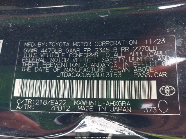 2024 TOYOTA PRIUS PRIME JTDACACU6R3013153 Photo 8