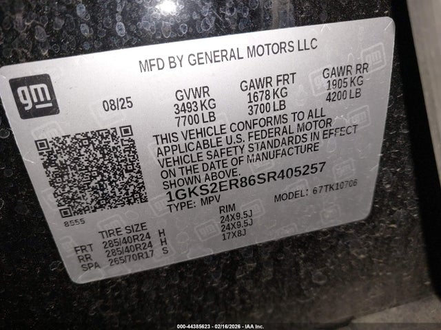 1GKS2ER86SR405257 GMC Yukon 4wd Denali Ultimate
