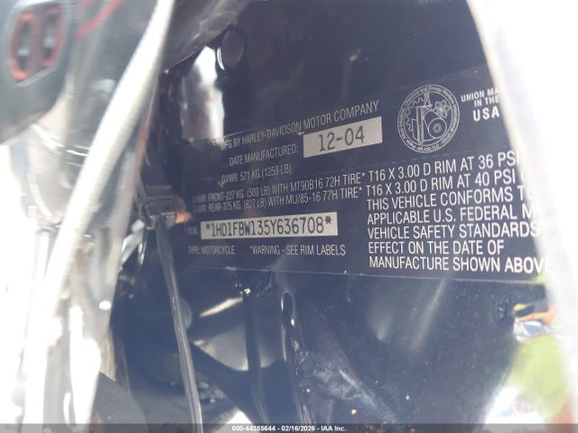 2005 HARLEY-DAVIDSON FLHRI 1HD1FBW135Y636708 Photo 9