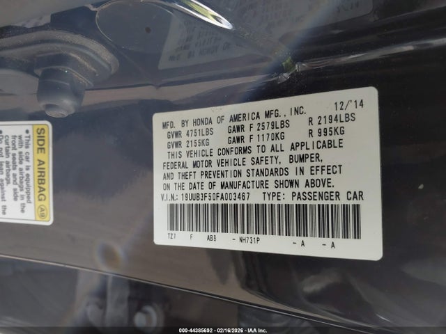 Acura Tlx V6 Tech 2015 19UUB3F50FA003467 Image 9
