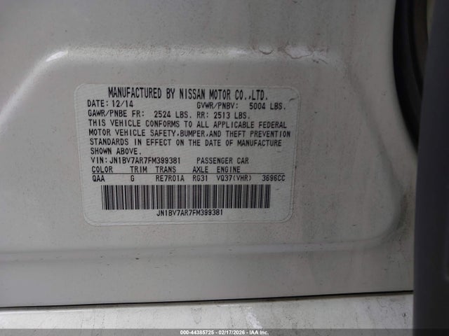 2015 INFINITI Q50 JN1BV7AR7FM399381 Photo 8