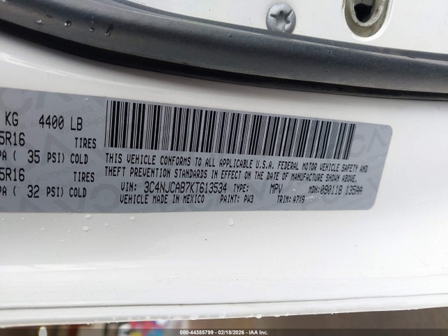 3C4NJCAB7KT613534 Jeep Compass Sport Fwd