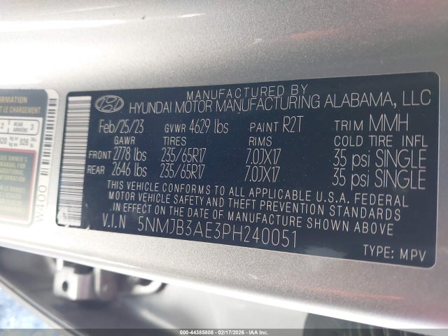 Hyundai TUCSON SEL 2023 5NMJB3AE3PH240051 Image 9