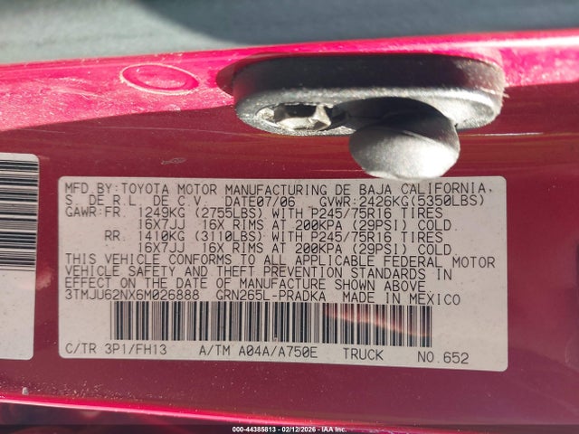 2006 TOYOTA TACOMA 3TMJU62NX6M026888 Photo 8