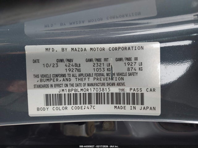 JM1BPBLM0R1703815 Mazda Mazda3 2.5 S Carbon Edition