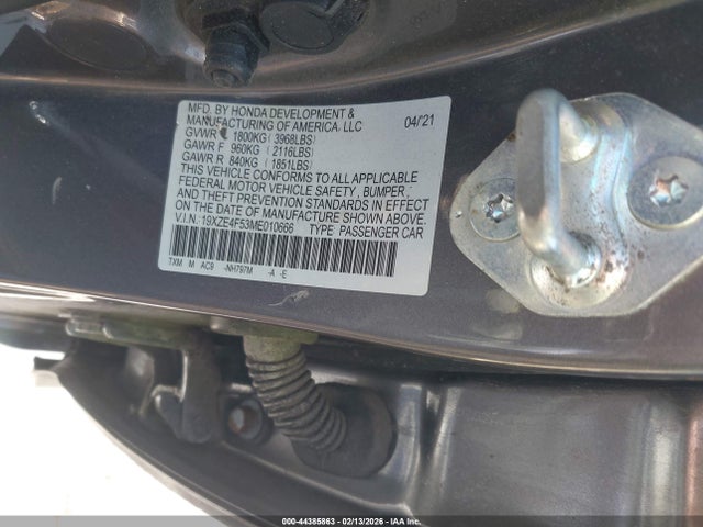 19XZE4F53ME010666 Honda INSIGHT EX