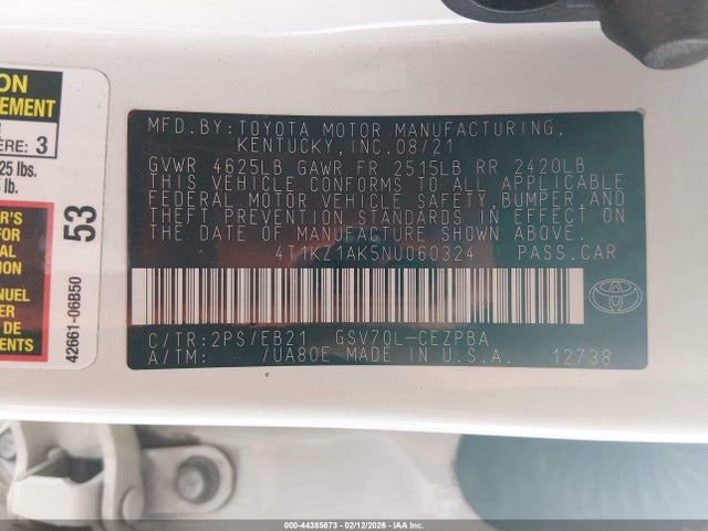 4T1KZ1AK5NU060324 Toyota CAMRY TRD