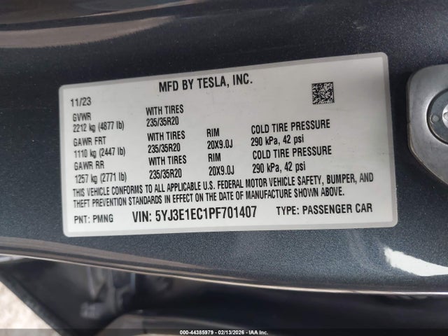 2023 TESLA MODEL 3 5YJ3E1EC1PF701407 Photo 8