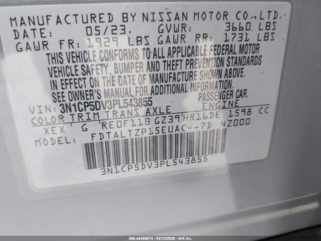 3N1CP5DV3PL543855 Nissan Kicks Sr Xtronic Cvt