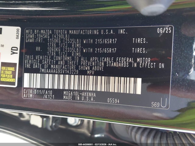 7MUAAAAG9SV143229 Toyota Corolla Cross L