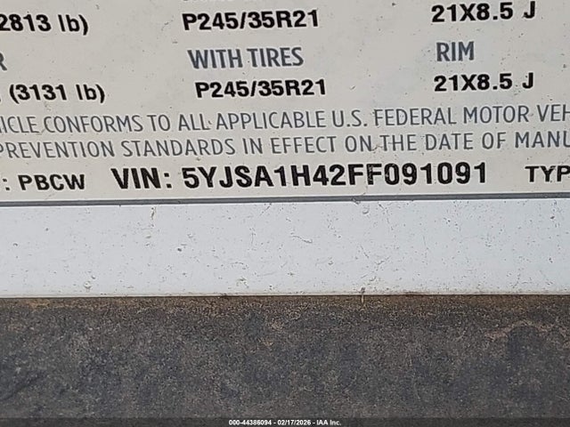 2015 TESLA MODEL S 5YJSA1H42FF091091 Photo 8