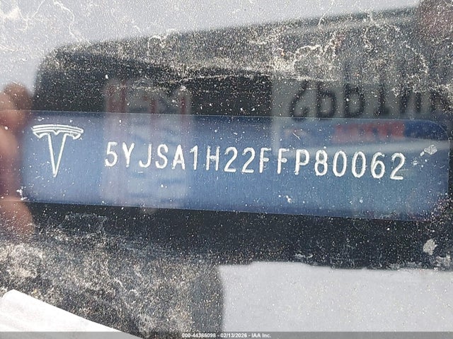 2015 TESLA MODEL S 5YJSA1H22FFP80062 Photo 8