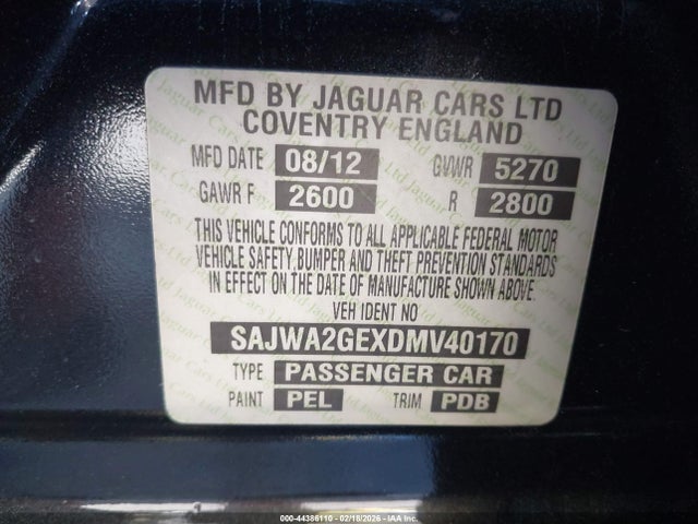 2013 JAGUAR XJ SAJWA2GEXDMV40170 Photo 8