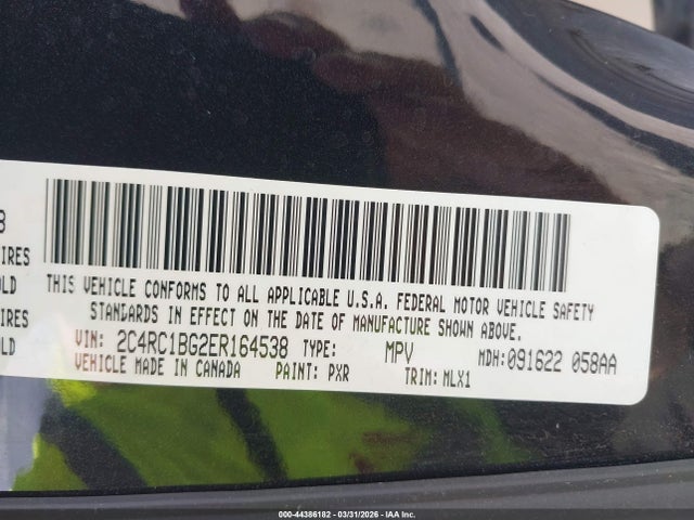 2014 CHRYSLER TOWN & COUNTRY 2C4RC1BG2ER164538 Photo 8