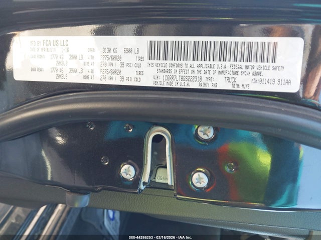 1C6RR7LT8GS222318 RAM 1500 Lone Star
