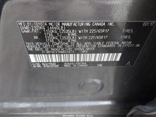 Toyota RAV4 LE 2017 2T3BFREV1HW604874 Image 9