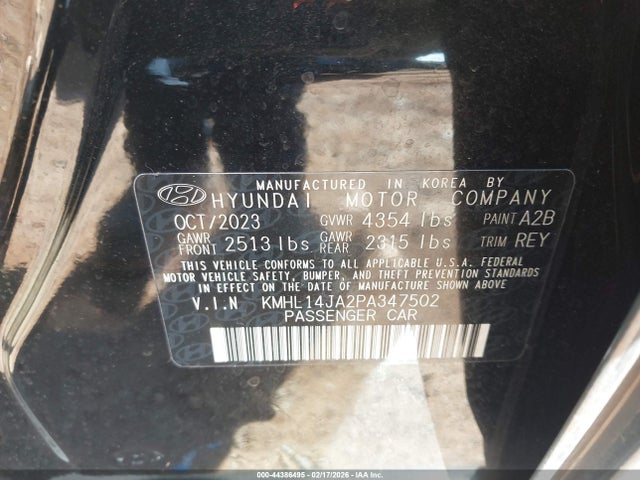 44386495 :رقم المزاد ، KMHL14JA2PA347502 vin ، 2023 Hyundai Sonata Sel مزاد بيع