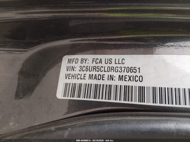 Aukcja sprzedaży 2024 Ram 2500 Tradesman  4x4 6'4 Box, vin: 3C6UR5CL0RG370651, numer aukcji: 44386514