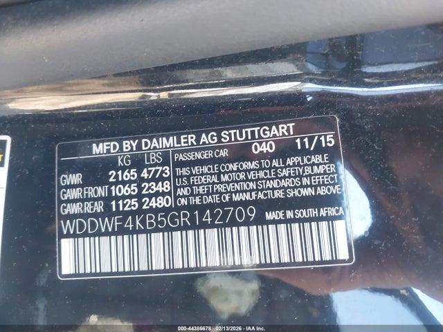 Продажа на аукционе авто 2016 Mercedes-benz C 300 4matic, vin: WDDWF4KB5GR142709, номер лота: 44386678