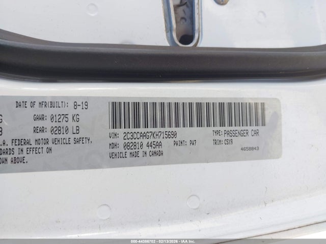 Aukcja sprzedaży 2019 Chrysler 300 Touring, vin: 2C3CCAAG7KH715690, numer aukcji: 44386702