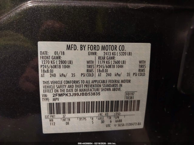 2018 FORD EDGE 2FMPK3J99JBB53835 Photo 8