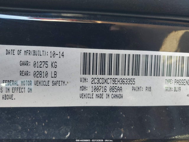 Продаж на аукціоні авто 2014 Dodge Charger R/t Plus, vin: 2C3CDXCT9EH363355, номер лоту: 44386903