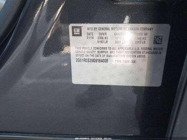 2016 CADILLAC XTS 2G61R5S39G9164008 Photo 8