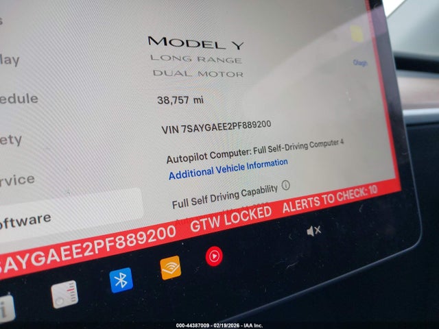 44387009 :رقم المزاد ، 7SAYGAEE2PF889200 vin ، 2023 Tesla Model Y Awd/long Range Dual Motor All-wheel Drive مزاد بيع