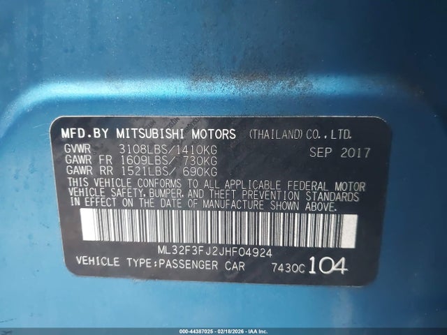 2018 MITSUBISHI MIRAGE G4 ML32F3FJ2JHF04924 Photo 8
