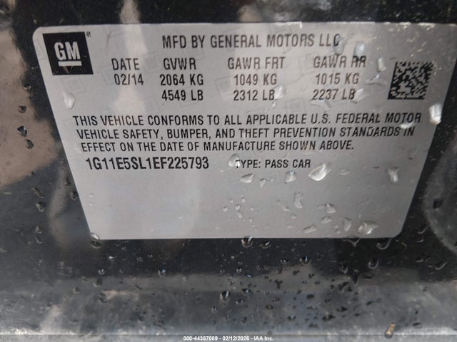 Chevrolet MALIBU 2LT 2014 1G11E5SL1EF225793 Image 9