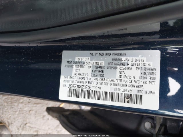 Mazda Cx-5 Grand Touring 2019 JM3KFBDM4K0528036 Image 9