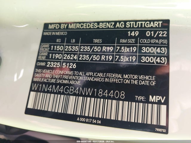 2022 MERCEDES-BENZ GLB 250 W1N4M4GB4NW184408 Photo 8
