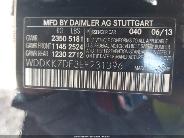 Aukcja sprzedaży 2014 Mercedes-benz E 550, vin: WDDKK7DF3EF231396, numer aukcji: 44387290
