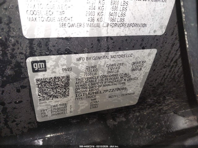 2023 GMC SIERRA 1500 1GTUUHEL7PZ270095 Photo 8