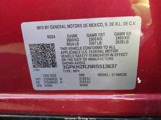 Продаж на аукціоні авто 2024 Honda Prologue Elite, vin: 3GPKHZRJ5RS513637, номер лоту: 44387601