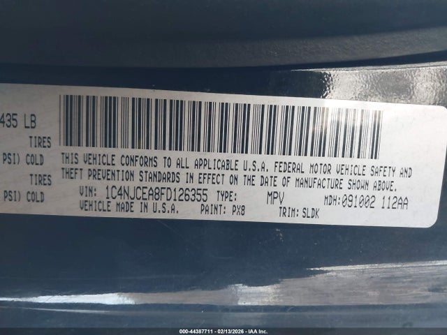 2015 JEEP COMPASS 1C4NJCEA8FD126355 Photo 8